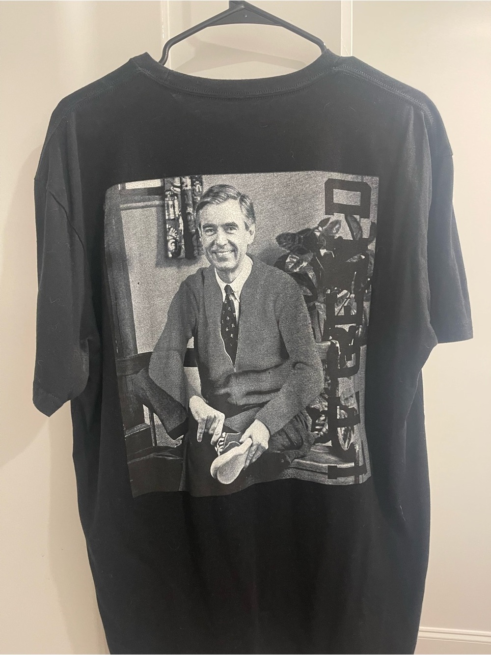 Men's Black Short-Sleeve LEGEND Graphic Tee with Mr. Rodger’s